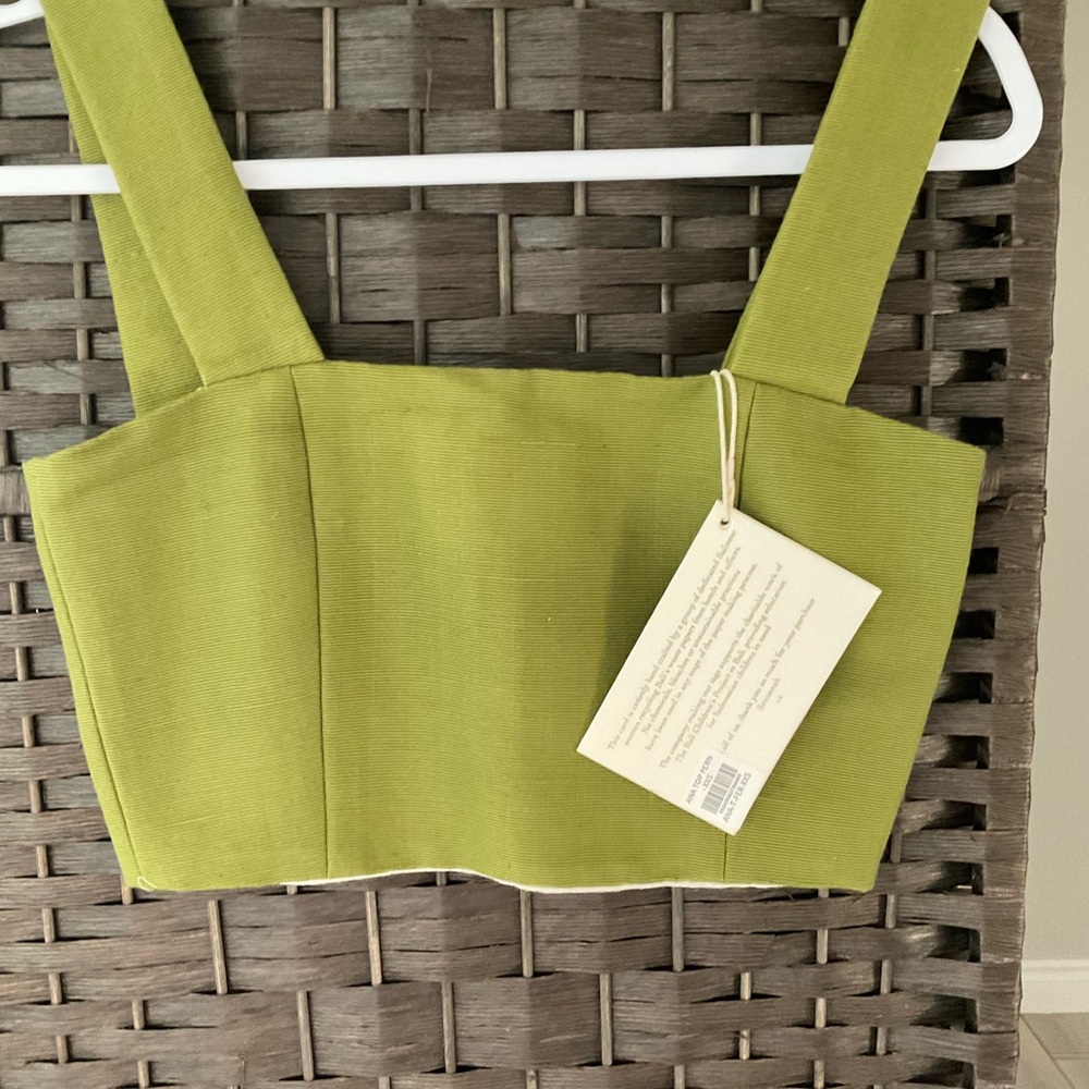 Savannah Morrow Ana crop top in fern.